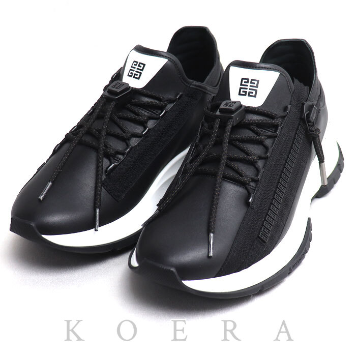 Givenchy ジバンシー スペクター ジップ ランナーズ スニーカー ブラック×ホワイト BE004BE29L-004 37 レディース【未使用】【買取品】