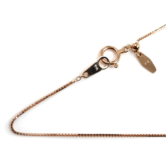 K18PG ピンクゴールド ネックレス ベネチアン 1.9g ～45cm フリーチェーン レディース【中古】