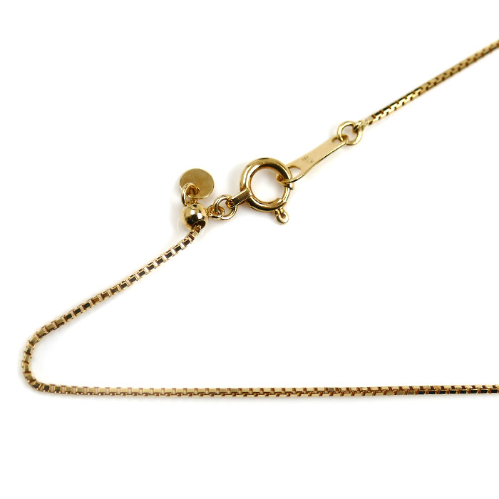 K18YG イエローゴールド ネックレス ベネチアン 2.0g ～45cm フリーチェーン レディース【中古】