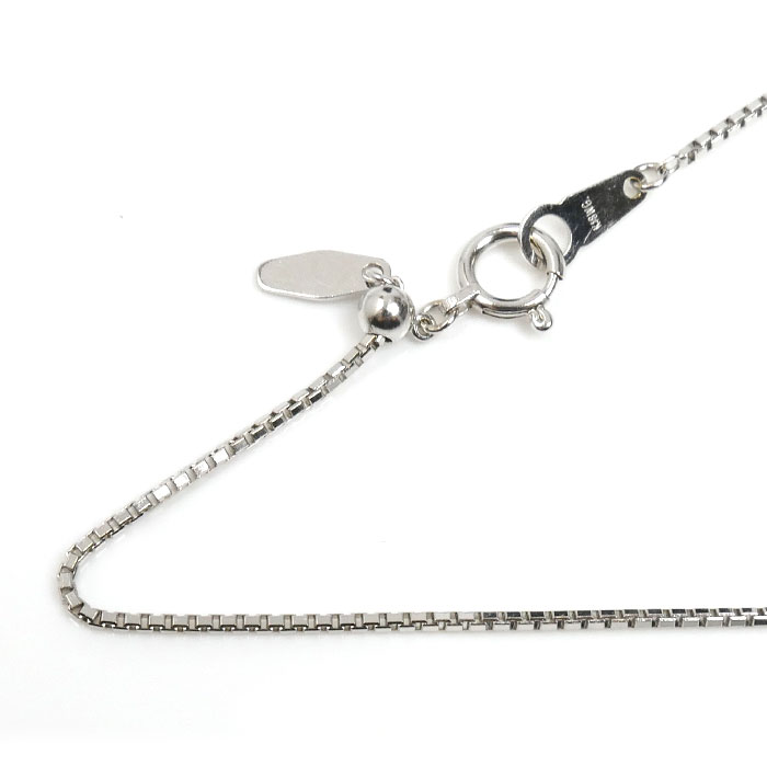 K18WG ホワイトゴールド ベネチアン ネックレス ベネチアン 3.6g ～45cm フリーチェーン レディース【中古】