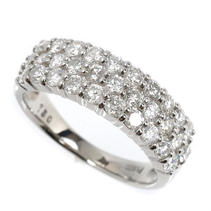 Pt900プラチナ リング・指輪 ダイヤモンド1.50ct 15号 6.5g レディース【中古】【美品】