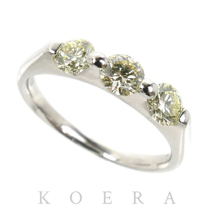 Pt900プラチナ リング・指輪 ダイヤモンド1.001ct 15号 5.3g レディース【中古】