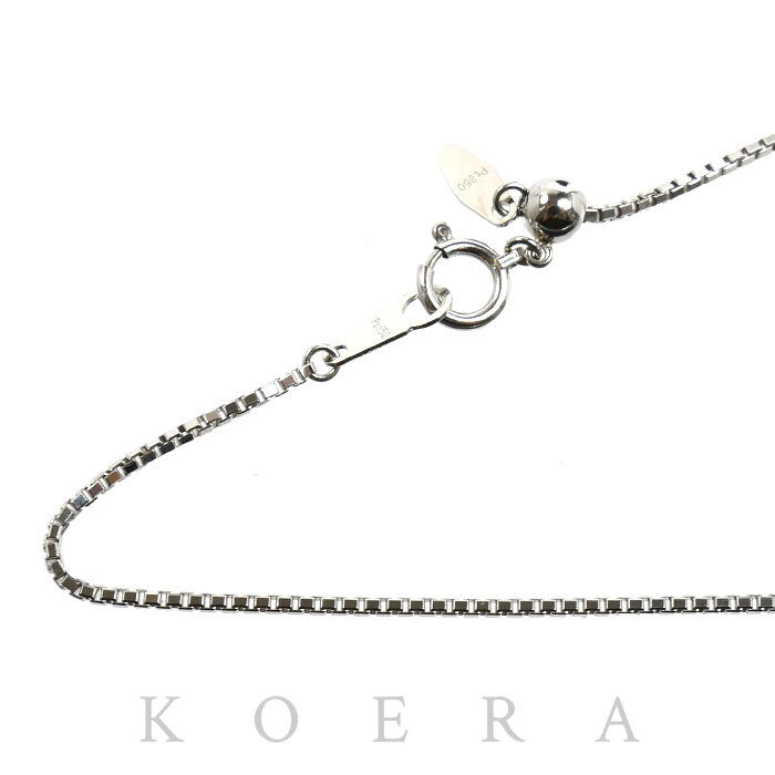 Pt850プラチナ ネックレス ベネチアン 6.0g ～50cm フリーチェーン レディース【中古】