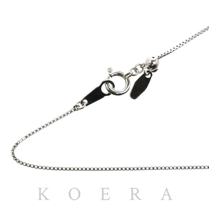 Pt850プラチナ ネックレス ベネチアン 3.0g ～45cm フリーチェーン レディース【中古】