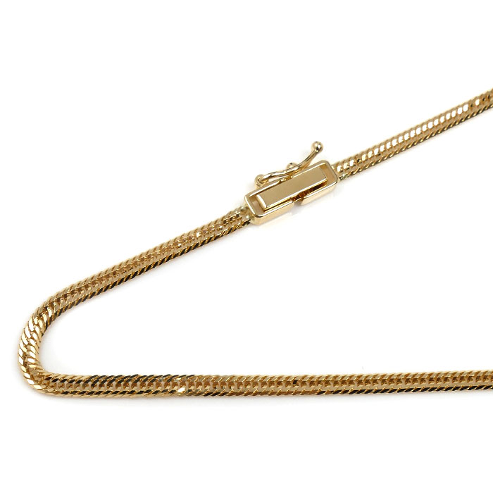 K18YG イエローゴールド ネックレス 喜平12面トリプルカット 5.8g 45cm ユニセックス【未使用】【買取品】