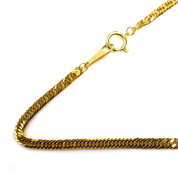 K24YG イエローゴールド ネックレス 喜平6面トリプルカット 9.3g 50cm ユニセックス【未使用】【買取品】