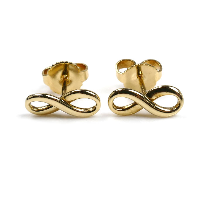 TIFFANY&Co. ティファニー K18YG イエローゴールド インフィニティ ピアス 1.7g レディース【中古】