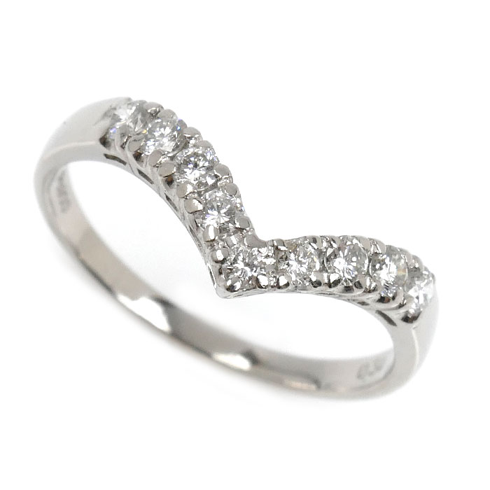 Pt900プラチナ リング・指輪 ダイヤモンド0.34ct 15号 2.9g レディース【中古】