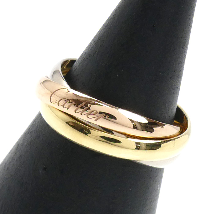CARTIER カルティエ K18YG/PG/WG トリニティ SM リング・指輪 B4086149 9号 49 4.4g レディース【中古】【美品】