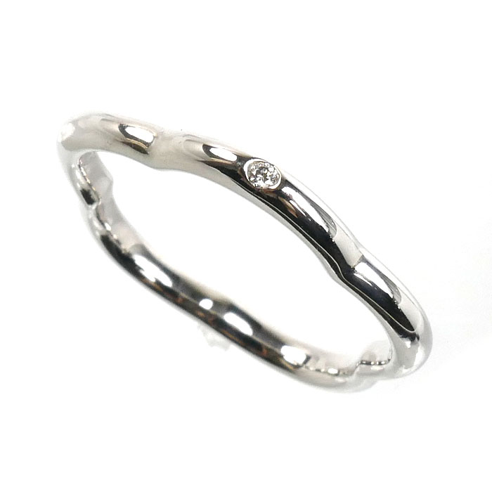 CHANEL シャネル K18WG ホワイトゴールド カメリア 1Pダイヤ リング・指輪 ダイヤモンド 11号 51 2.4g レディース【中古】【美品】