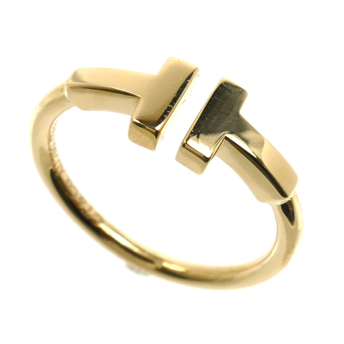 TIFFANY&Co. ティファニー K18YG イエローゴールド Tワイヤー  リング・指輪 60147347 7号 2.8g レディース【中古】【美品】