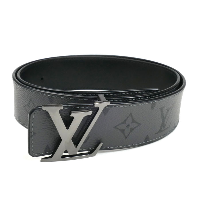LOUIS VUITTON ルイ・ヴィトン LV イニシャル 40MM リバーシブル ベルト モノグラムエクリプス グレー M0285S メンズ【中古】
