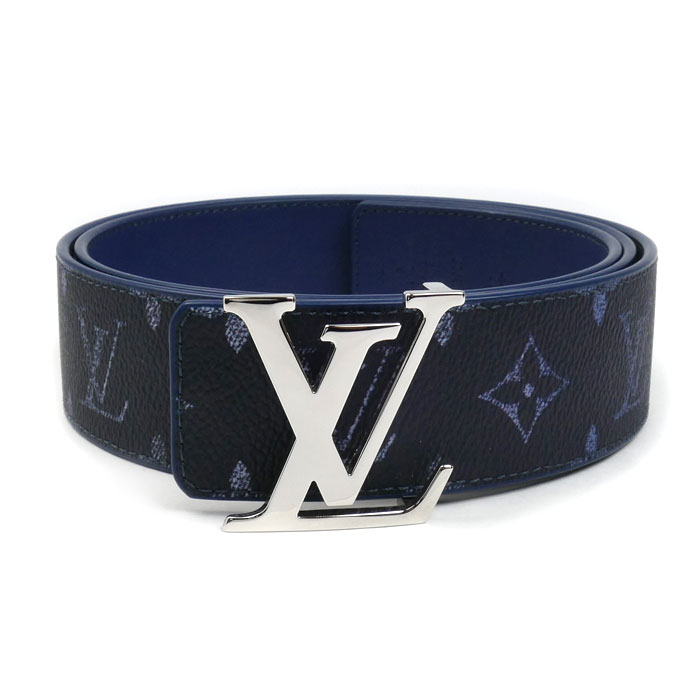 LOUIS VUITTON ルイ・ヴィトン LV イニシャル 40MM リバーシブル ベルト モノグラムグラデーション ネイビー M8707T メンズ【中古】【極美品】