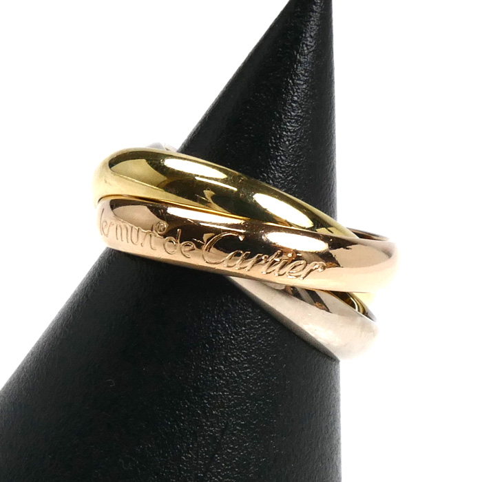 CARTIER カルティエ K18YG/PG/WG les must de Cartier トリニティ リング・指輪 10.5号 51 7.8g レディース【中古】【美品】