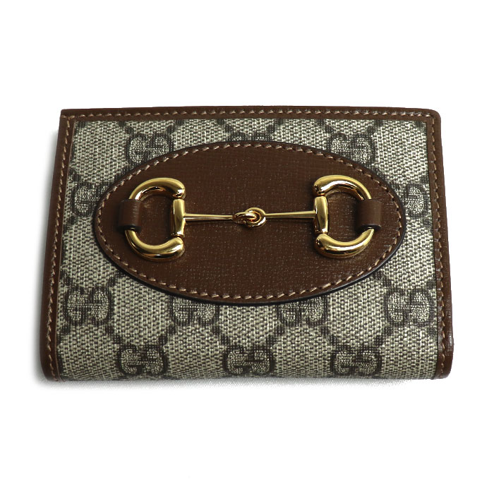 GUCCI グッチ ホースビット 1955 コンパクトウォレット 二つ折り財布 ブラウン 726846 92TCG 8563 レディース【中古】【美品】