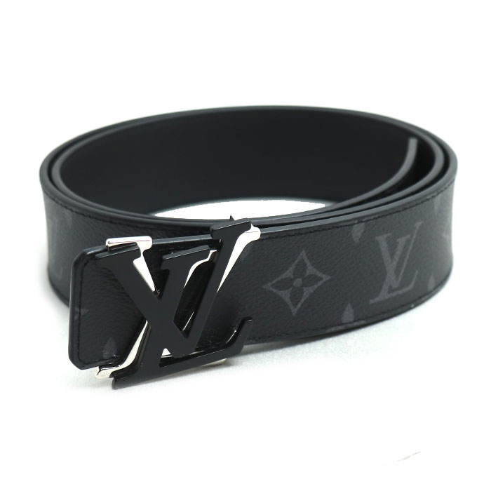 LOUIS VUITTON ルイ・ヴィトン LV シェイク 40MM ベルト モノグラムエクリプス ブラック M0714U 90/36 メンズ【中古】【美品】