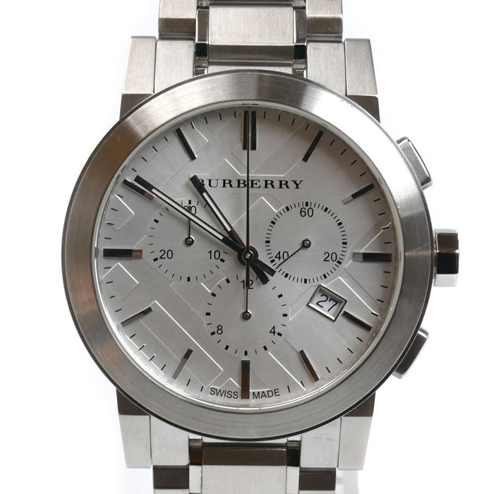 BURBERRY バーバリー ザ シティ クロノグラフ 腕時計 電池式 BU9350 メンズ【中古】