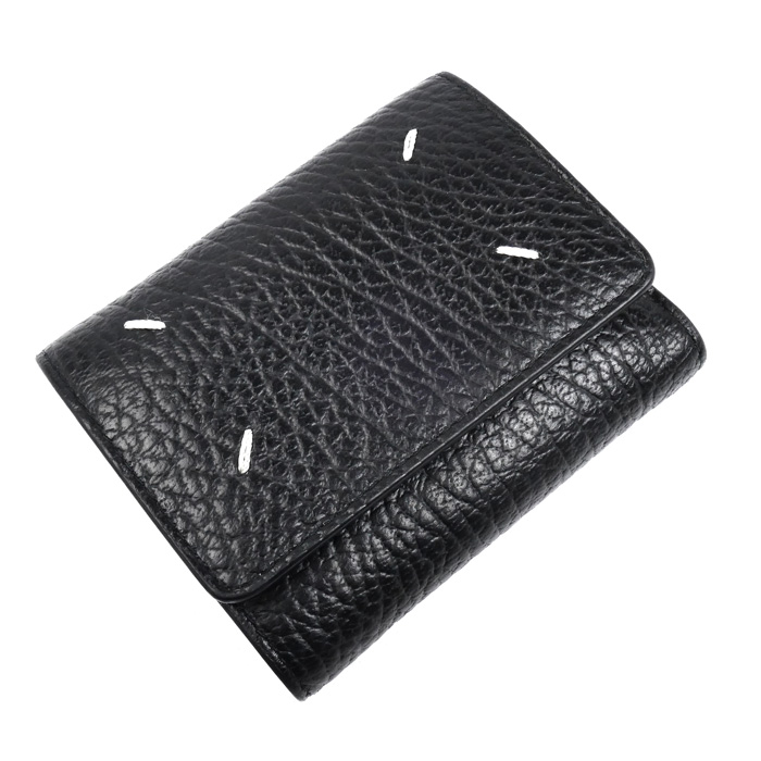 Maison Margiela 4ステッチ 三つ折り財布 ブラック SA3UI0010 ユニセックス【中古】