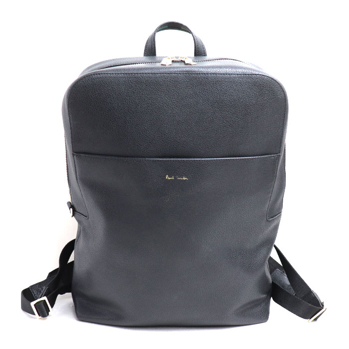 Paul Smith ポール・スミス スクエア バッグパック リュック・デイパック ブラック メンズ【中古】