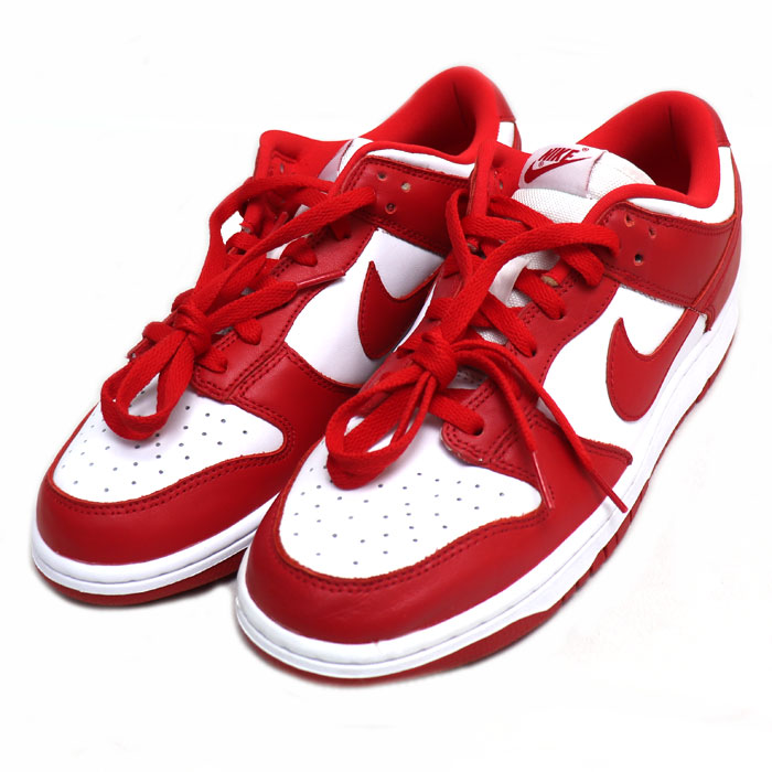 NIKE ナイキ DUNK LOW SP UNIVERSITY RED スニーカー ホワイト レッド CU1727-100 27.5cm メンズ【中古】【極美品】