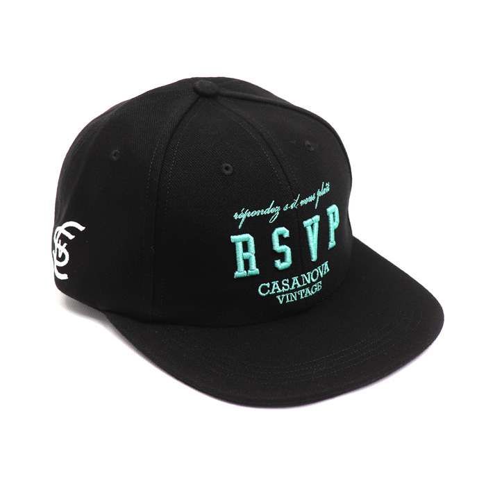 CASANOVA×RSVP キャップ コラボ CAP 15周年記念  ブラック A804B メンズ【中古】
