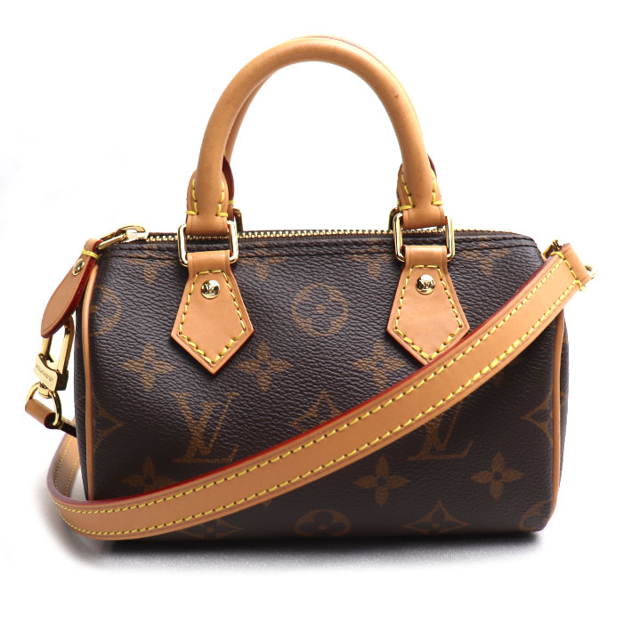 LOUIS VUITTON ルイ・ヴィトン ナノ･スピーディ 2Wayショルダーバッグ ブラウン M81085 レディース【中古】【美品】