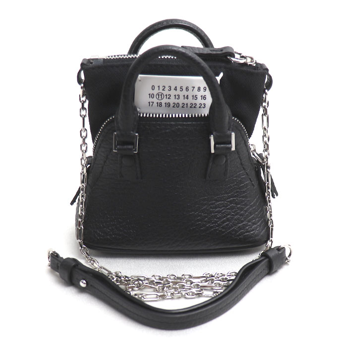 MAISON MARGIELA メゾンマルジェラ  5AC クラシック BABY ポーチ チェーンショルダー ショルダーバッグ ブラック SB3WG0025 P4455 T8013 レディース【中古】【美品】