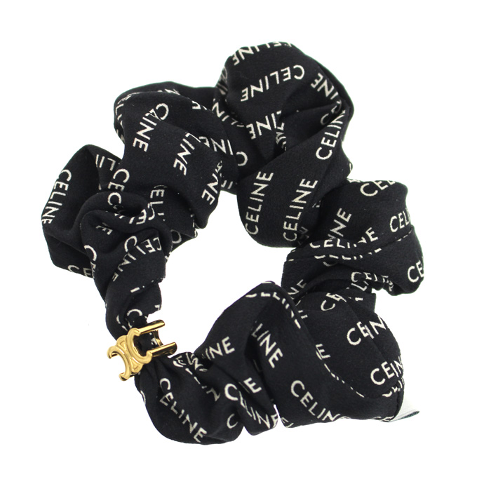 CELINE セリーヌ レイユール ヘアアクセサリー シュシュ  46Y352SIB.350B レディース【中古】