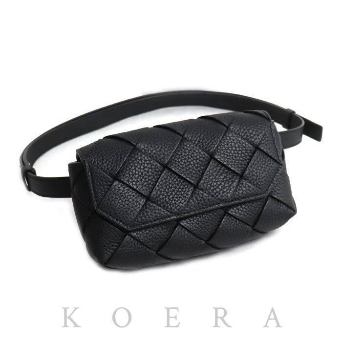 BOTTEGAVENETA ボッテガヴェネタ マキシイントレチャート ディアゴ ボディバッグ ブラック 805773V4FV18803 ベルトバッグ メンズ【中古】【美品】