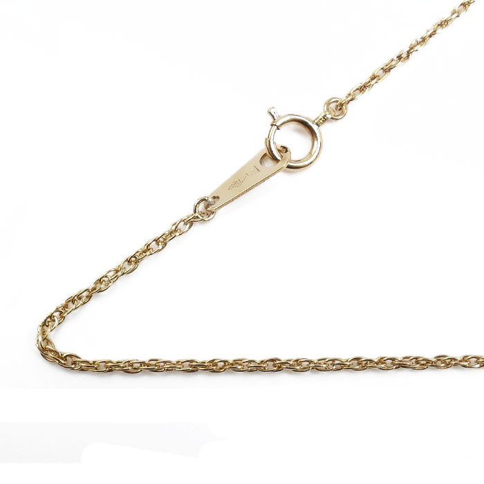 K18YG イエローゴールド ネックレス 2.1g 42cm ダブル小豆チェーン レディース【中古】