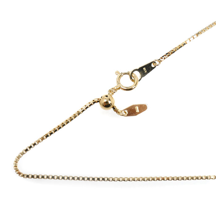 K18YG イエローゴールド ロング ネックレス ベネチアン 6.9g 70cm フリーチェーン レディース【中古】