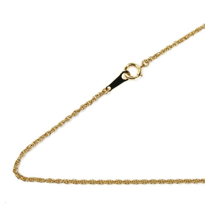 K18YG イエローゴールド ネックレス 3.1g 40cm ダブル丸小豆 レディース【中古】