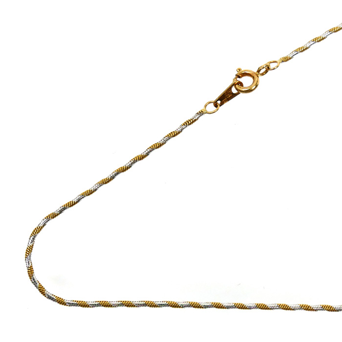 K18YG/WG デザイン ネックレス 5.0g 45cm レディース【中古】