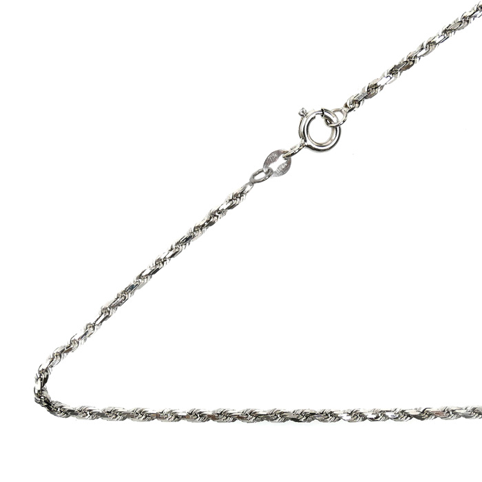 K18WG ホワイトゴールド ネックレス スクリュー 8.0g 50cm ユニセックス【中古】