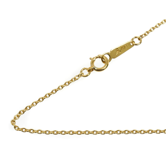 K18YG イエローゴールド ネックレス 小豆 2.2g 39cm レディース【中古】