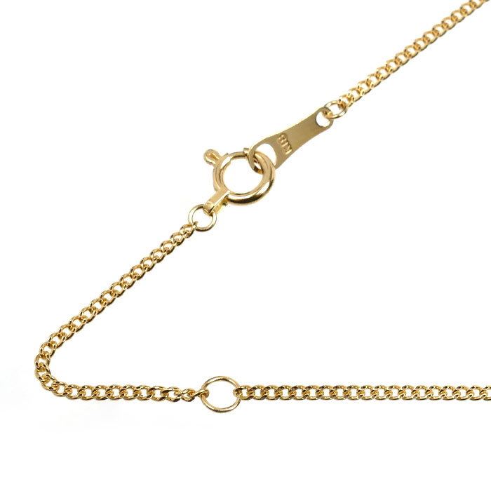 K18YG イエローゴールド ネックレス 喜平2面カット 1.0g 45cm レディース【中古】