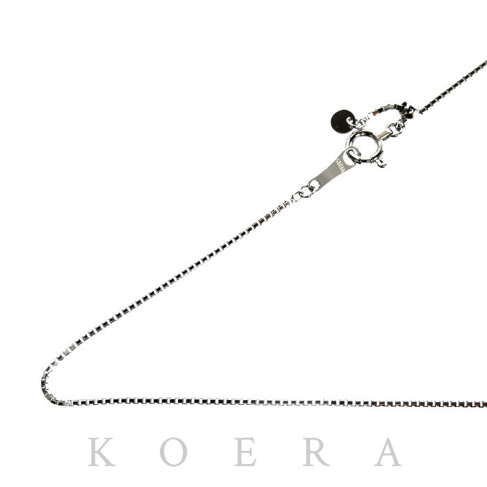 K18WG ホワイトゴールド ネックレス ベネチアン 2.1g ～45cm フリーチェーン レディース【中古】