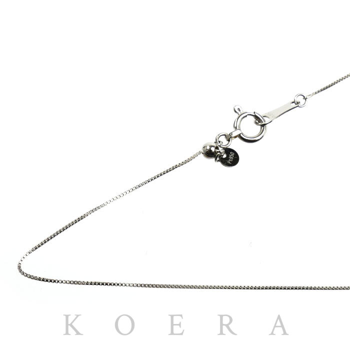 Pt850プラチナ ネックレス ベネチアン 1.2g ～45cm フリーチェーン レディース【中古】