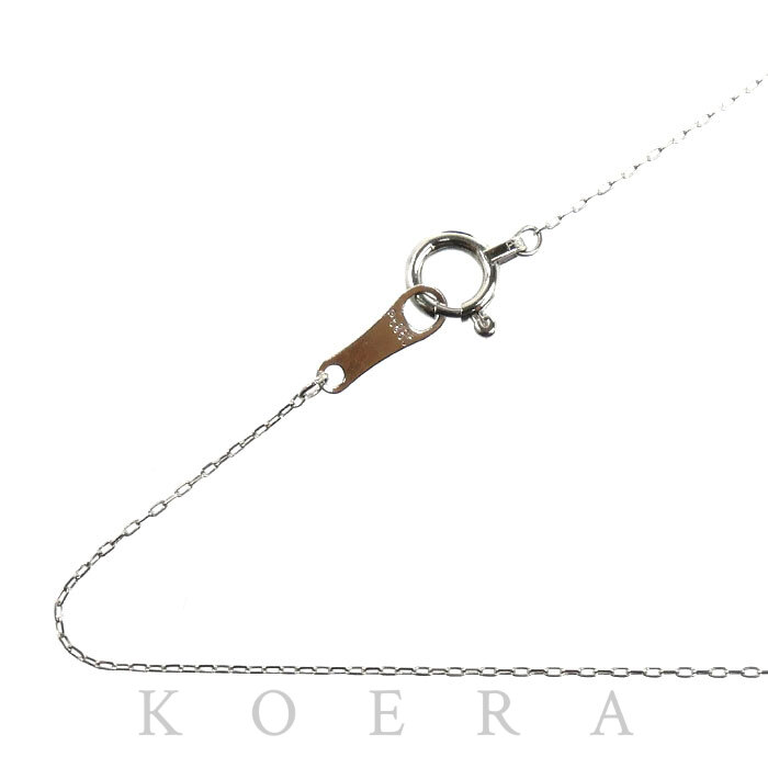 Pt850プラチナ ネックレス 小豆 0.6g 40cm レディース【中古】