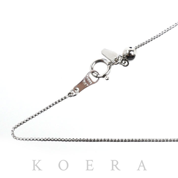 K18WG ホワイトゴールド ネックレス ベネチアン 2.8g ～45.5cm フリーチェーン レディース【中古】