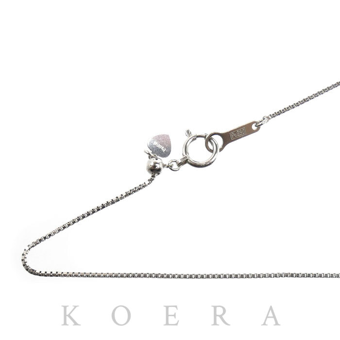 Pt850プラチナ ネックレス ベネチアン 3.6g ～59.5cm フリーチェーン レディース【中古】