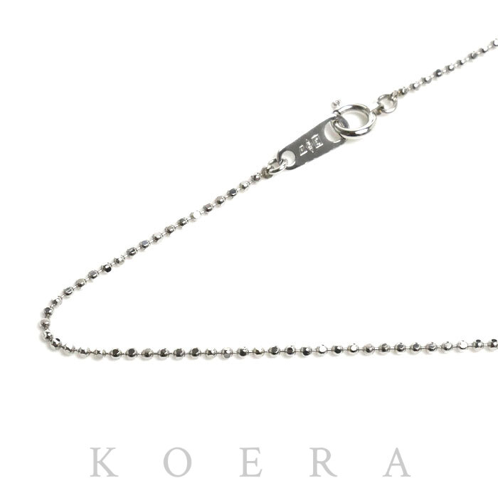 Pt850プラチナ ネックレス ボール 3.0g 40cm レディース【中古】