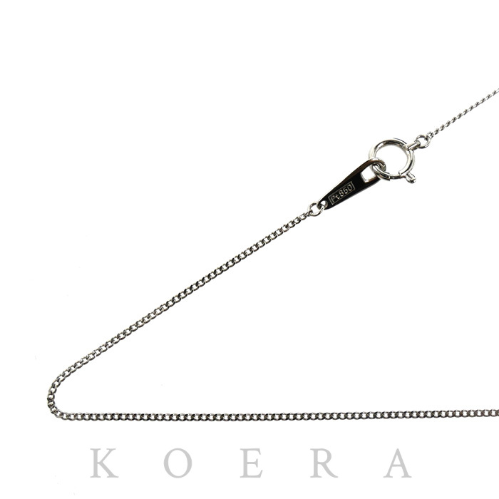 Pt850プラチナ ネックレス 喜平2面カット 1.9g 43cm レディース【中古】