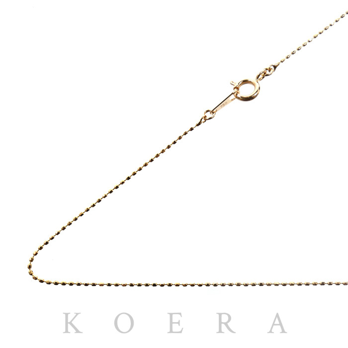 K18PG ピンクゴールド ネックレス ボール 1.2g 40cm レディース【中古】