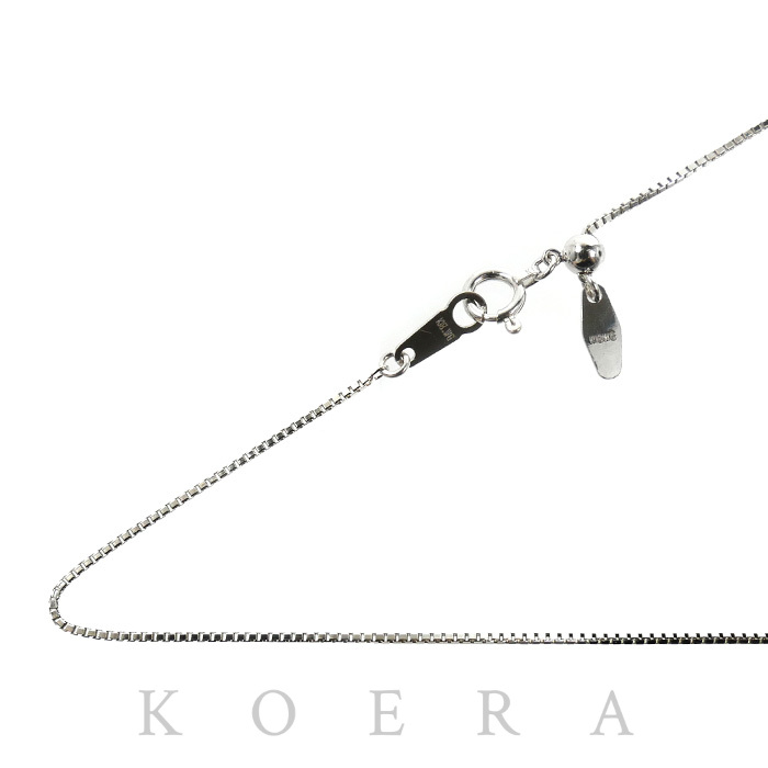 K18WG ホワイトゴールド ネックレス ベネチアン 2.3g ～45cm フリーチェーン レディース【中古】
