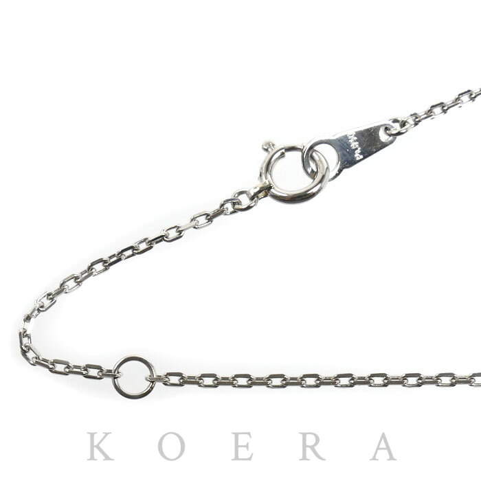 Pt850プラチナ ネックレス 小豆 3.0g 40cm レディース【中古】