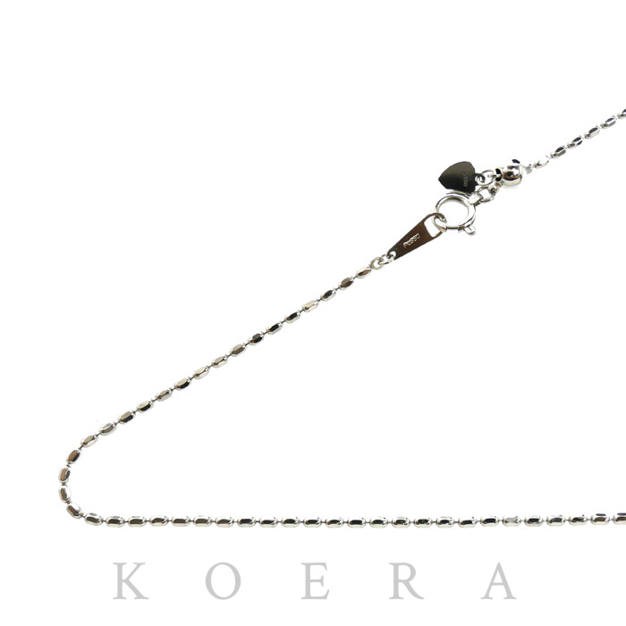 Pt850プラチナ ネックレス 6.0g ～50cm フリーチェーン オーバル レディース【中古】