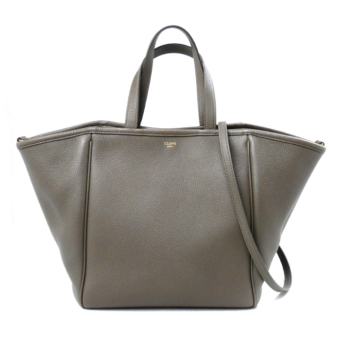 CELINE セリーヌ スモール フォールド カバ 2Wayショルダーバッグ グレージュ 194073 レディース【中古】【美品】