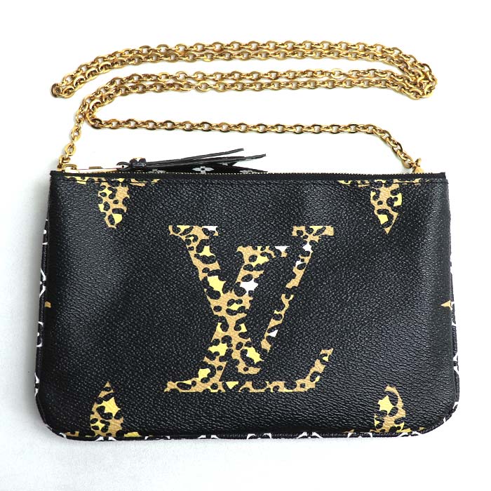 LOUIS VUITTON ルイ・ヴィトン ポシェット ドゥーブルジップ ショルダー ジャイアント モノグラムジャングル M67874 レディース 中古 美品