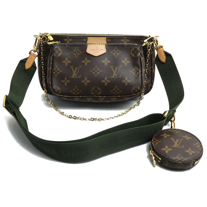 LOUIS VUITTON ルイ・ヴィトン ミュルティポシェットアクセソワール ショルダーバッグ モノグラム カーキ M44813 レディース【中古】【美品】